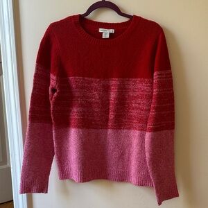 cupcakes & cashmere Red and Pink Crew Neck Sweater